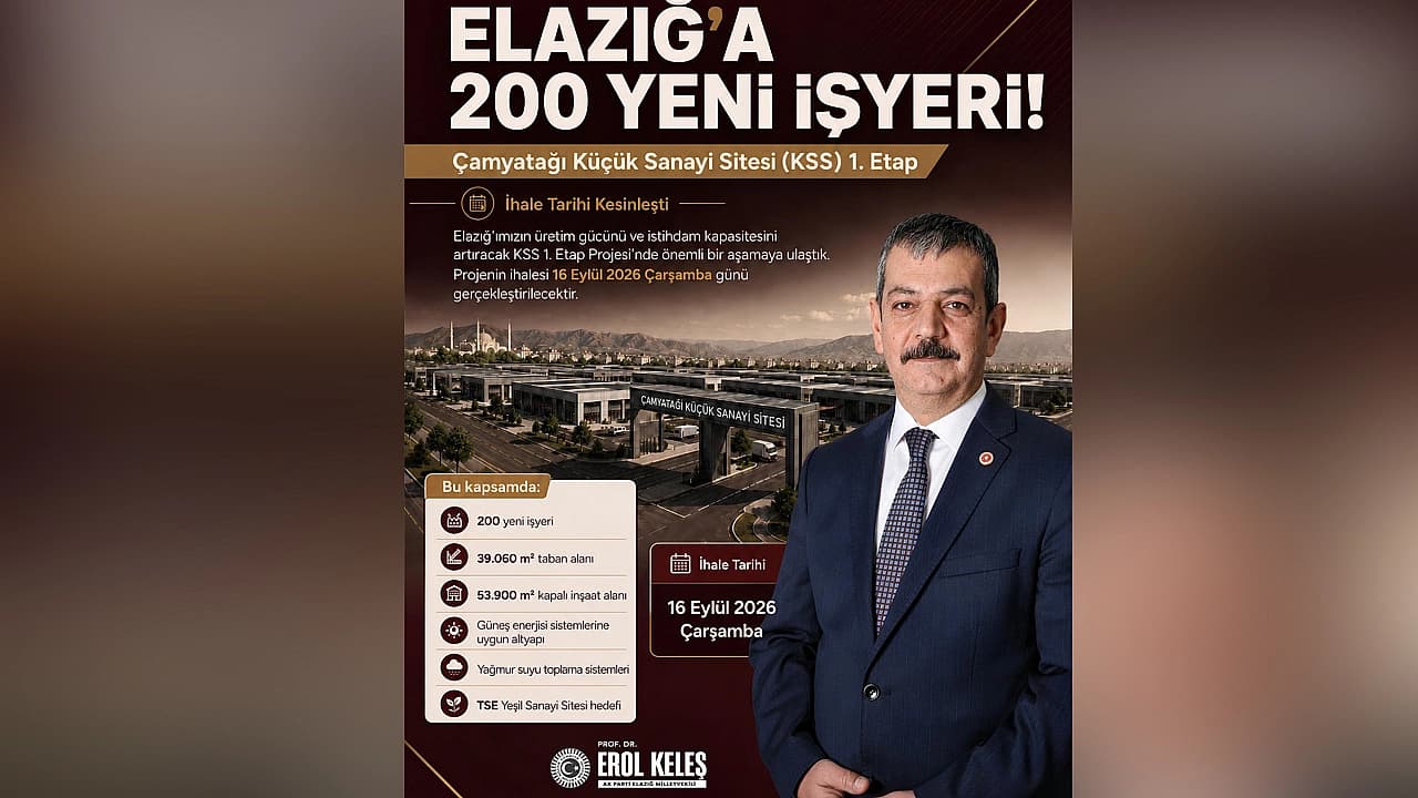 Milletvekili Keleş: 'Çamyatağı Küçük Sanayi Sitesi’nde ihale tarihi kesinleşti'
