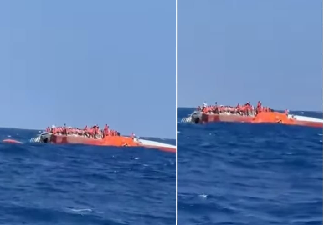 Girne açıklarında katamaran tipi Türk yolcu gemisi alabora oldu. İşte ilk görüntüler