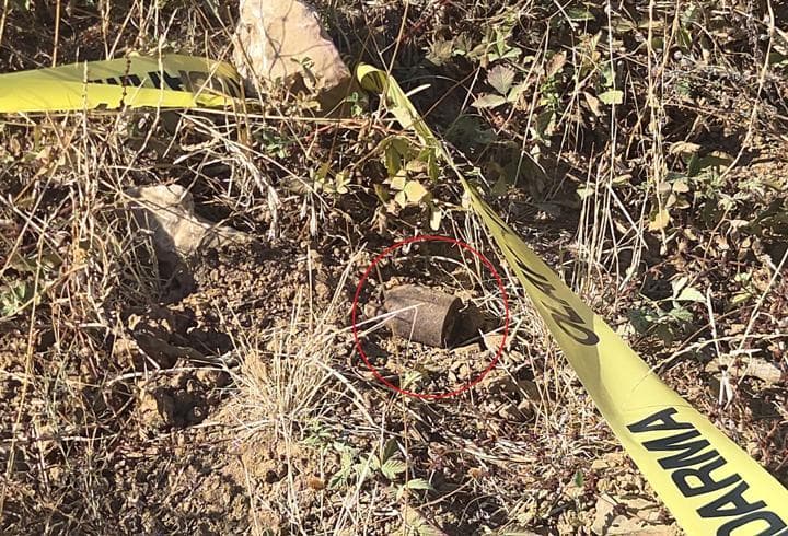 Boş arazide patlamamış tüfek bombaları bulundu