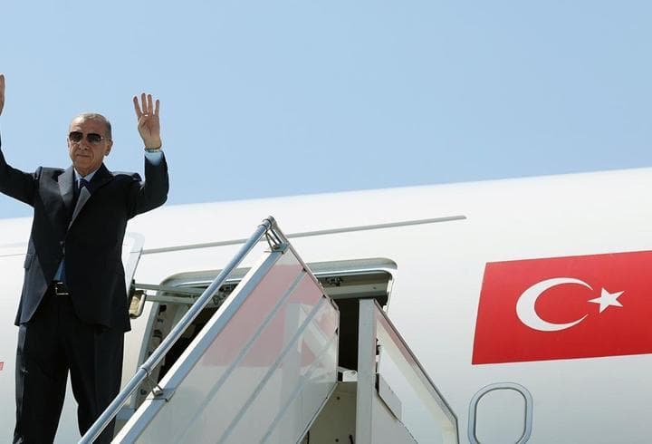 Cumhurbaşkanı Erdoğan Bişkek'te: Şanghay Zirvesi'ne katılacak