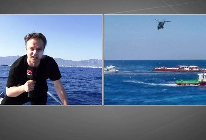 CNN TÜRK geminin enkazının yanında: 18 kişi her yerde aranıyor