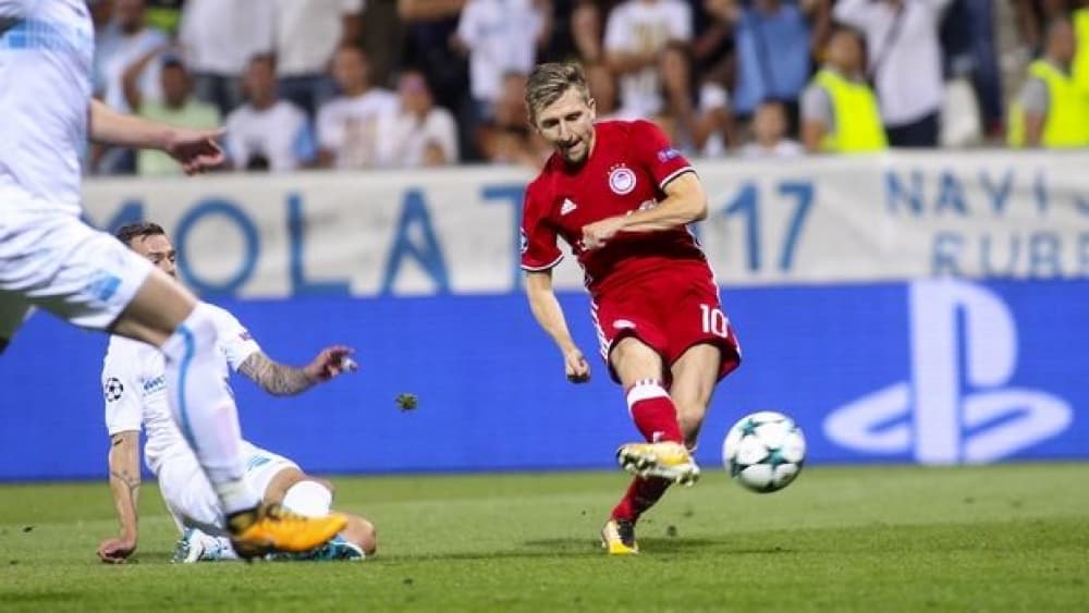Olympiacos Şampiyonlar Ligi Grup Stage after Beating Rijeka 1-0'e geri dön