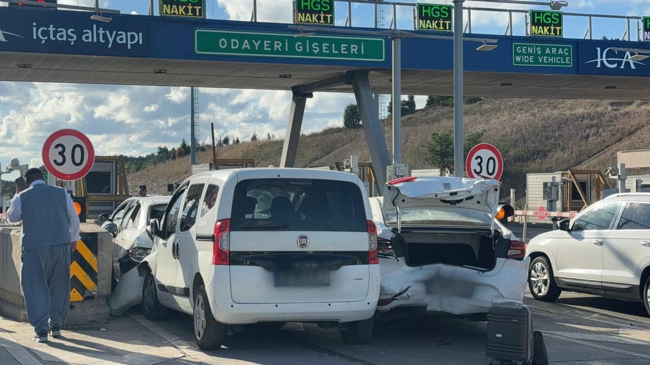 Kuzey Marmara Otoyolu'nda zincirleme kaza: 2 yaralı